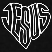 JESUS In The Shape Of A Heart Ladies PosiCharge Tri-Blend Wicking Tank