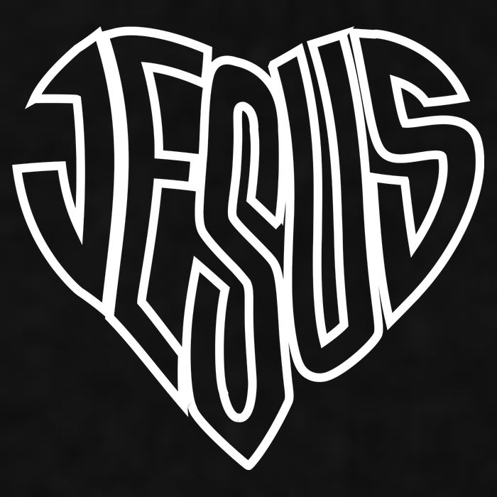 JESUS In The Shape Of A Heart Ladies PosiCharge Tri-Blend Wicking Tank
