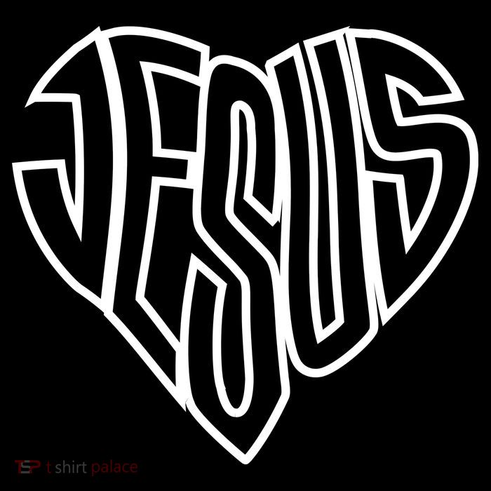 JESUS In The Shape Of A Heart Youth Performance Sprint T-Shirt