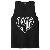 JESUS In The Shape Of A Heart PosiCharge Competitor Tank