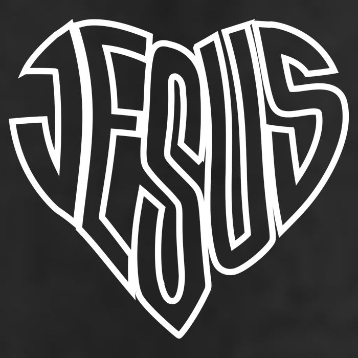 JESUS In The Shape Of A Heart Microfiber Hand Towel