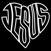 JESUS In The Shape Of A Heart Cropped Pullover Crew