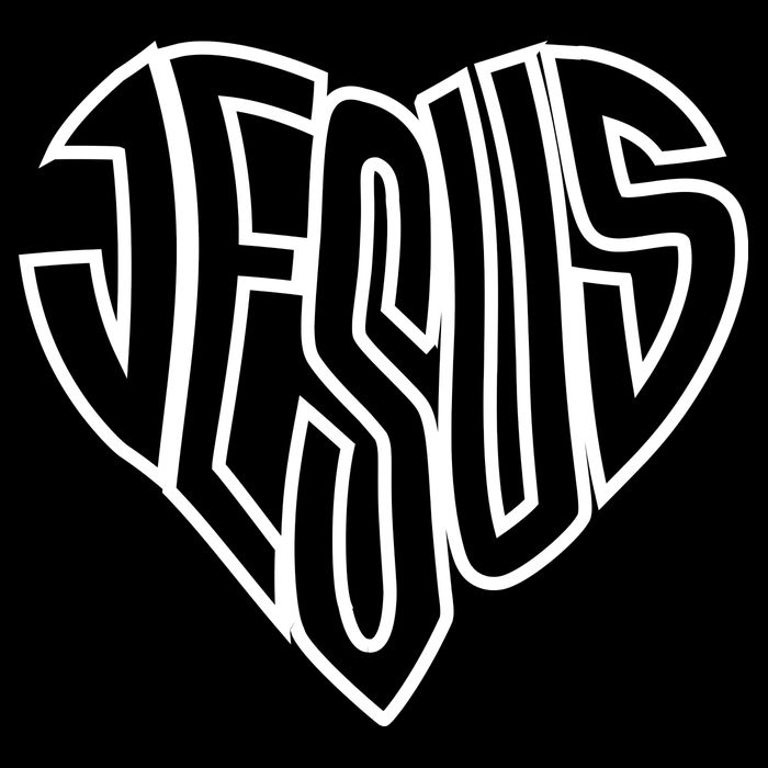 JESUS In The Shape Of A Heart Cropped Pullover Crew