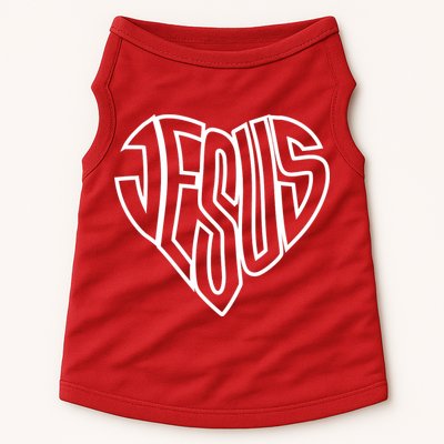 JESUS In The Shape Of A Heart Doggie Tank