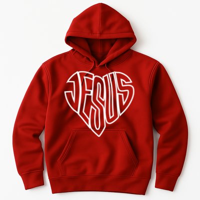 JESUS In The Shape Of A Heart Hoodie