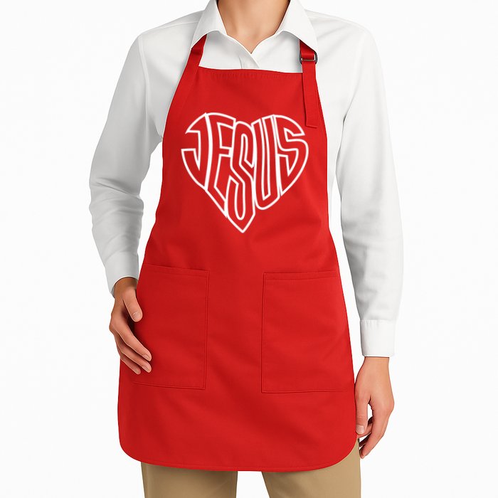 JESUS In The Shape Of A Heart Apron