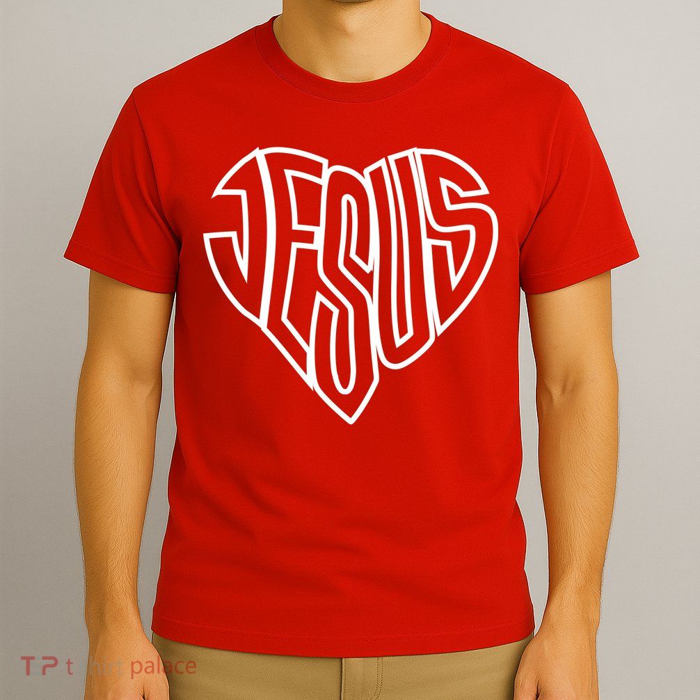 JESUS In The Shape Of A Heart T-Shirt