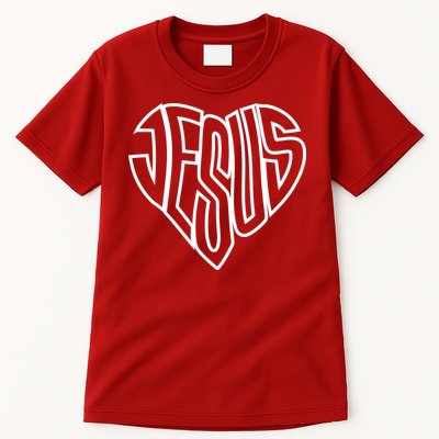 JESUS In The Shape Of A Heart Tall T-Shirt