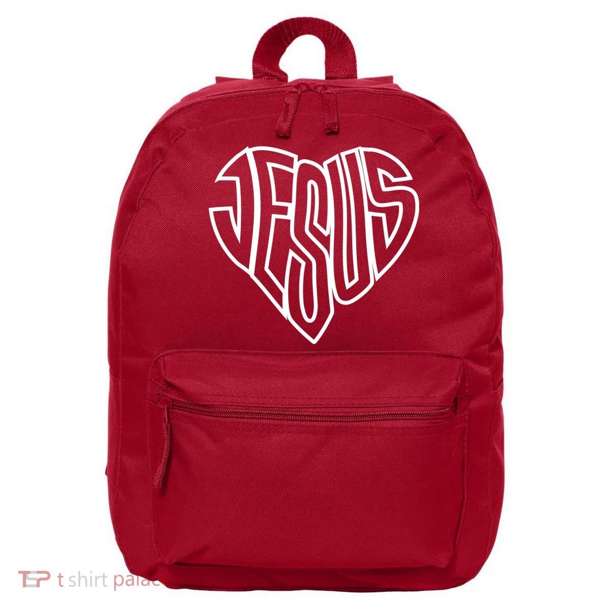 JESUS In The Shape Of A Heart 16 in Basic Backpack