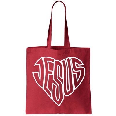 JESUS In The Shape Of A Heart Bag