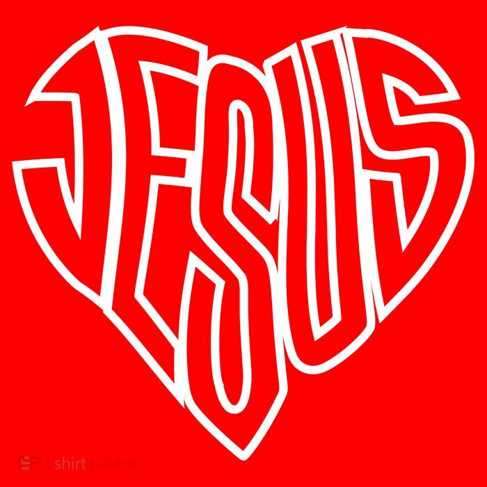 JESUS In The Shape Of A Heart Bag