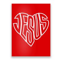 JESUS In The Shape Of A Heart Poster