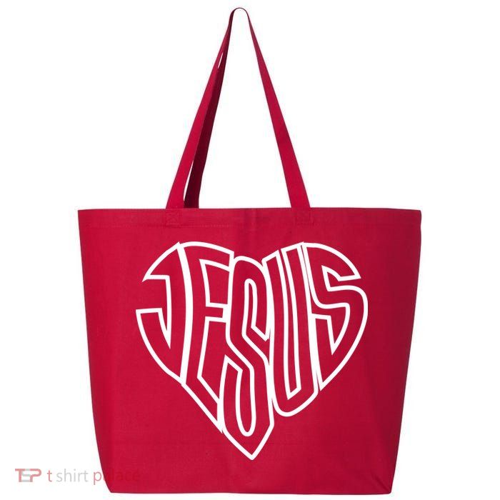 JESUS In The Shape Of A Heart 25L Jumbo Tote
