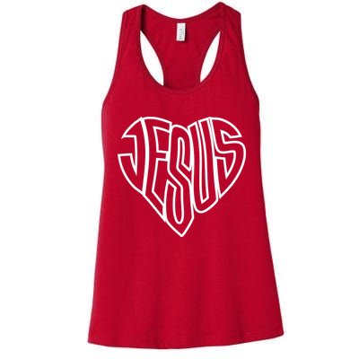 JESUS In The Shape Of A Heart Womens Tank Top