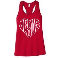 JESUS In The Shape Of A Heart Womens Tank Top