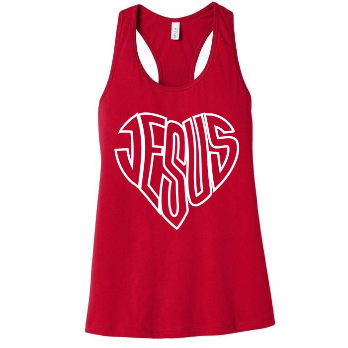 JESUS In The Shape Of A Heart Womens Tank Top
