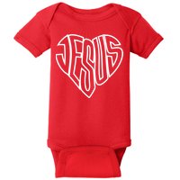 JESUS In The Shape Of A Heart Baby Bodysuit