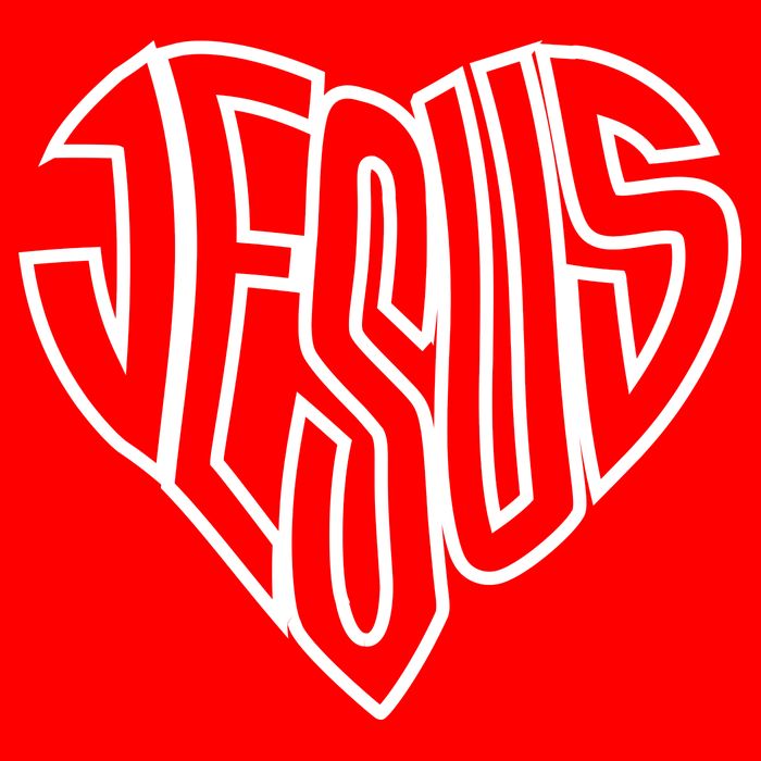 JESUS In The Shape Of A Heart Baby Bodysuit