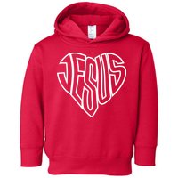JESUS In The Shape Of A Heart Toddler Hoodie