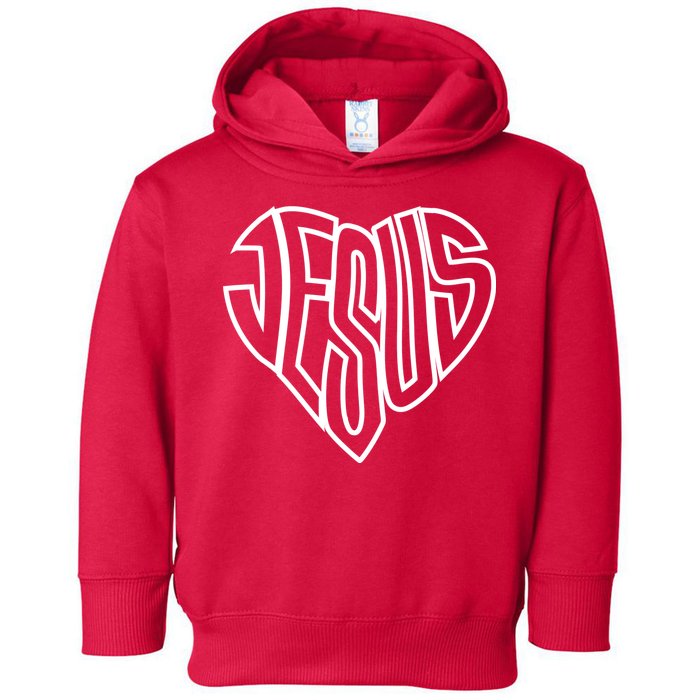 JESUS In The Shape Of A Heart Toddler Hoodie