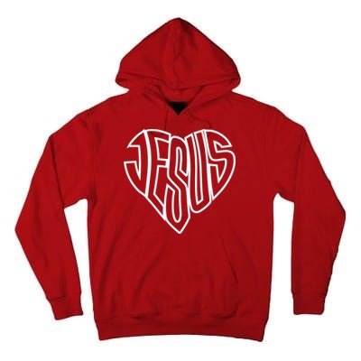 JESUS In The Shape Of A Heart Tall Hoodie