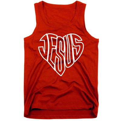 JESUS In The Shape Of A Heart Tank Top