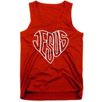 JESUS In The Shape Of A Heart Tank Top