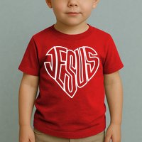 JESUS In The Shape Of A Heart Toddler T-Shirt