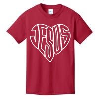 JESUS In The Shape Of A Heart Kids T-Shirt