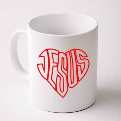 JESUS In The Shape Of A Heart Coffee Mug