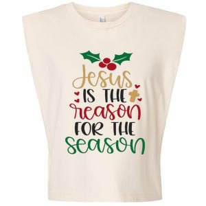 Jesus Is The Reason For The Season Christmas Garment-Dyed Women's Muscle Tee