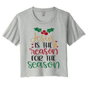 Jesus Is The Reason For The Season Christmas Women's Crop Top Tee