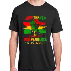 Juneteenth Is The Real Independence Day 1865 Freedom Pride Adult ChromaSoft Performance T-Shirt