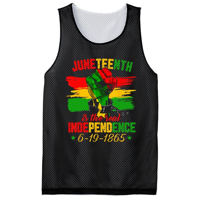 Juneteenth Is The Real Independence Day 1865 Freedom Pride Mesh Reversible Basketball Jersey Tank