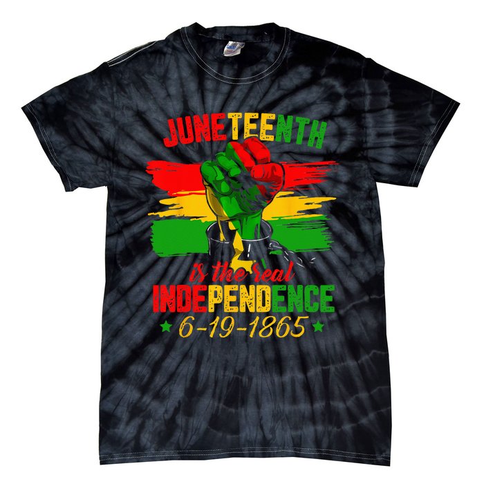 Juneteenth Is The Real Independence Day 1865 Freedom Pride Tie-Dye T-Shirt