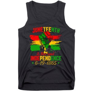 Juneteenth Is The Real Independence Day 1865 Freedom Pride Tank Top