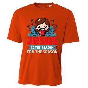 Jesus Is The Reason For The Season Jesus And Christmas Cooling Performance Crew T-Shirt