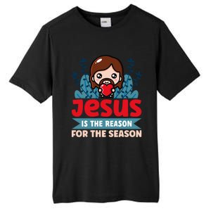 Jesus Is The Reason For The Season Jesus And Christmas Tall Fusion ChromaSoft Performance T-Shirt