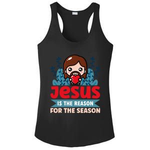 Jesus Is The Reason For The Season Jesus And Christmas Ladies PosiCharge Competitor Racerback Tank