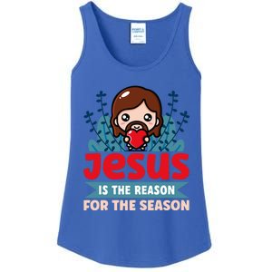 Jesus Is The Reason For The Season Jesus And Christmas Ladies Essential Tank