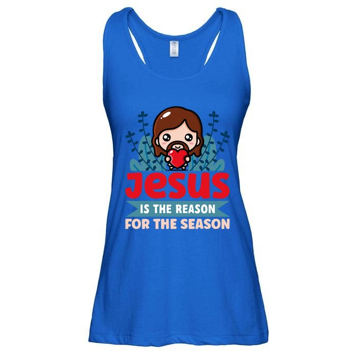 Jesus Is The Reason For The Season Jesus And Christmas Ladies Essential Flowy Tank