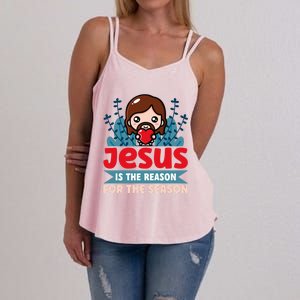 Jesus Is The Reason For The Season Jesus And Christmas Women's Strappy Tank