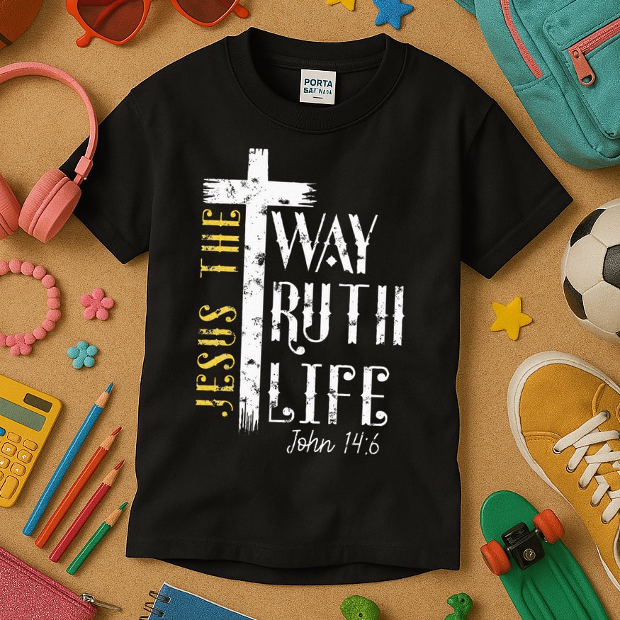 Jesus is the way truth and life John 146 Kids T-Shirt