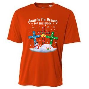 Jesus Is The Reason For The Season Christian Christmas Funny Gift Cooling Performance Crew T-Shirt