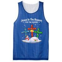 Jesus Is The Reason For The Season Christian Christmas Funny Gift Mesh Reversible Basketball Jersey Tank