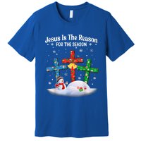 Jesus Is The Reason For The Season Christian Christmas Funny Gift Premium T-Shirt