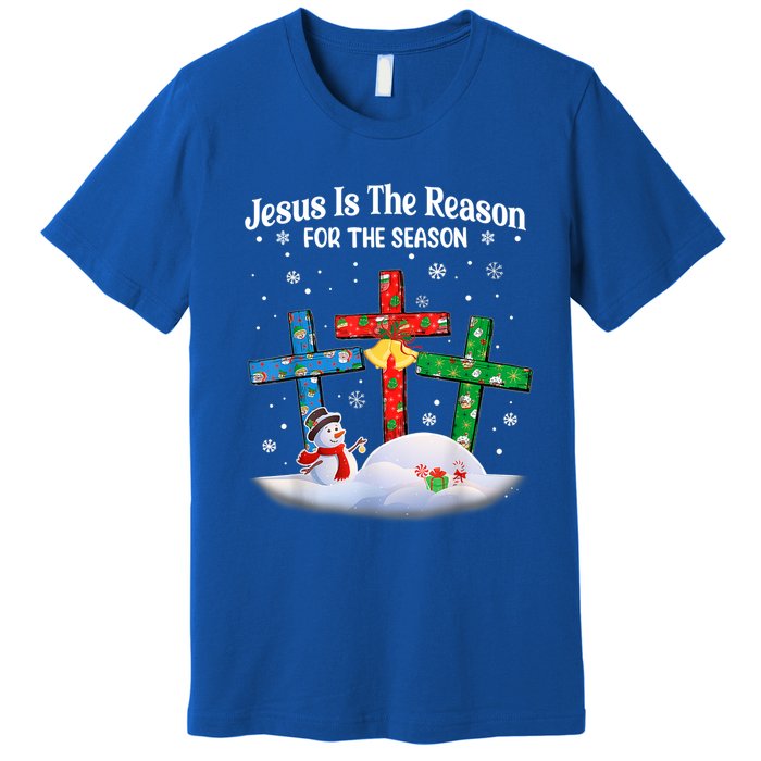 Jesus Is The Reason For The Season Christian Christmas Funny Gift Premium T-Shirt