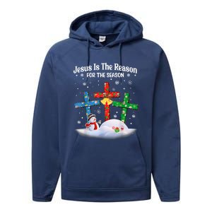 Jesus Is The Reason For The Season Christian Christmas Funny Gift Performance Fleece Hoodie