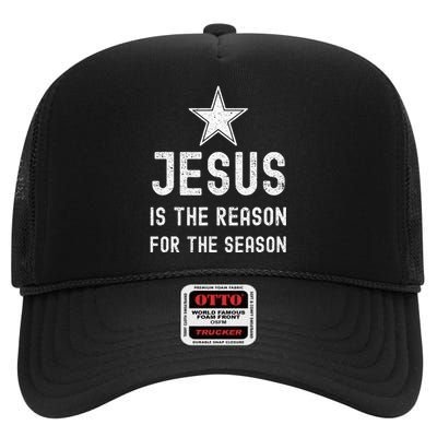 Jesus is The Reason Season Christian Bible Church High Crown Mesh Back Trucker Hat