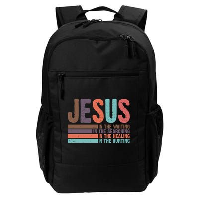 Jesus In The Waiting Quote Christian Vintage Backpack